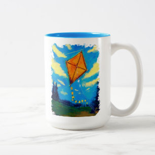 2 Couleurs Vont la mouche un cerf-volant - tasse