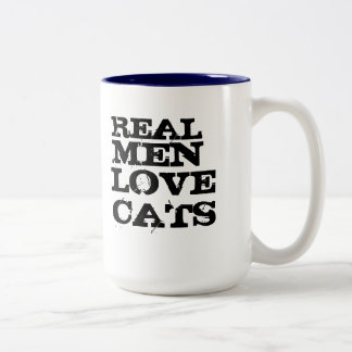 2 Couleurs Vraie tasse de chats d'amour d'hommes