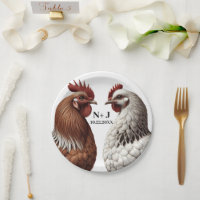 2 Country Chickens Farm Barnyard Hochzeit