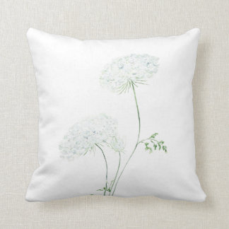 2 coussin d'aquarelle blanc en dentelle Queen Anne