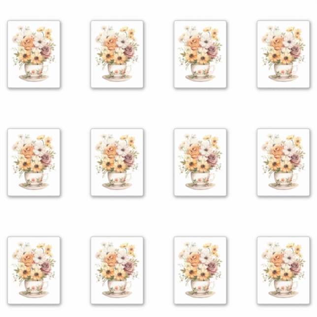 2 Cup der Blume Aufkleber (Vorderseite)