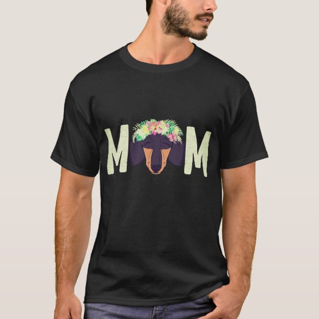 2 Dachshund-Mutter T-Shirt (Vorderseite)