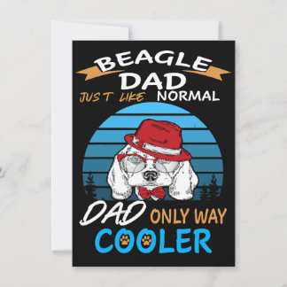 2 Dad Beagle Dad Kühler Einladung