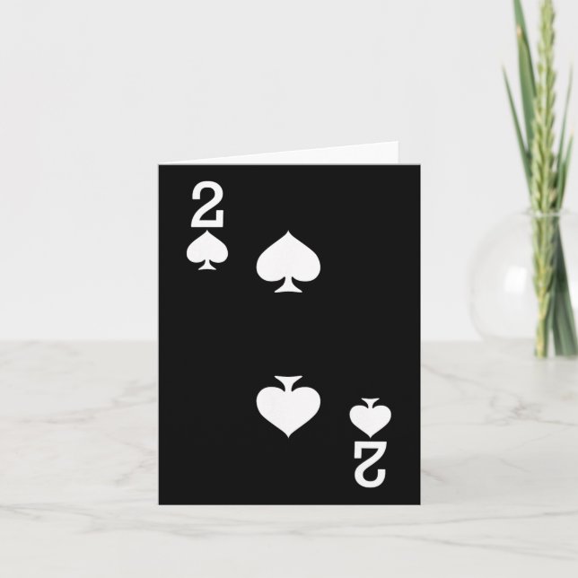 2 De Pique Jouer Carte Halloween Costume foncé (Devant)