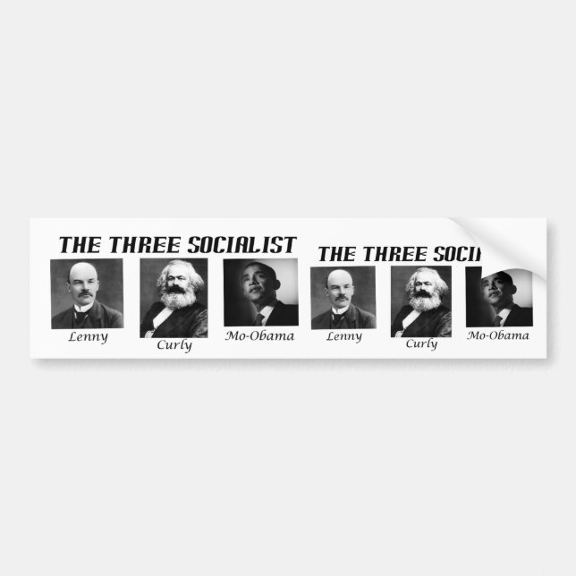 2 die drei sozialistischen Aufkleber Autoaufkleber (Vorne)