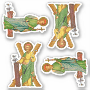 2 ea. - St. Andrew der Apostel / St. Jude Thaddeus Aufkleber