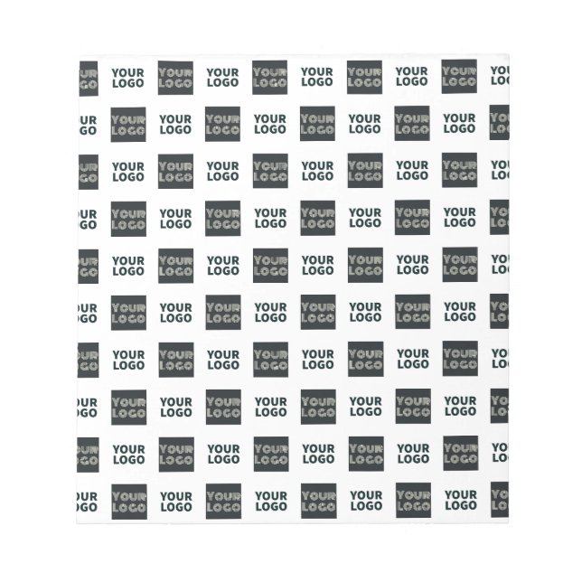 2 Einfaches mehrfaches Logo | weiß Notizblock (Vorderseite)