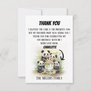 2 Eltern 2 Kinder - Wasserfarbenfamilie Geburtstag Dankeskarte