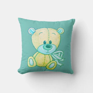 2 En 1 Ours En Teddy Vert Lime Lève Oreiller