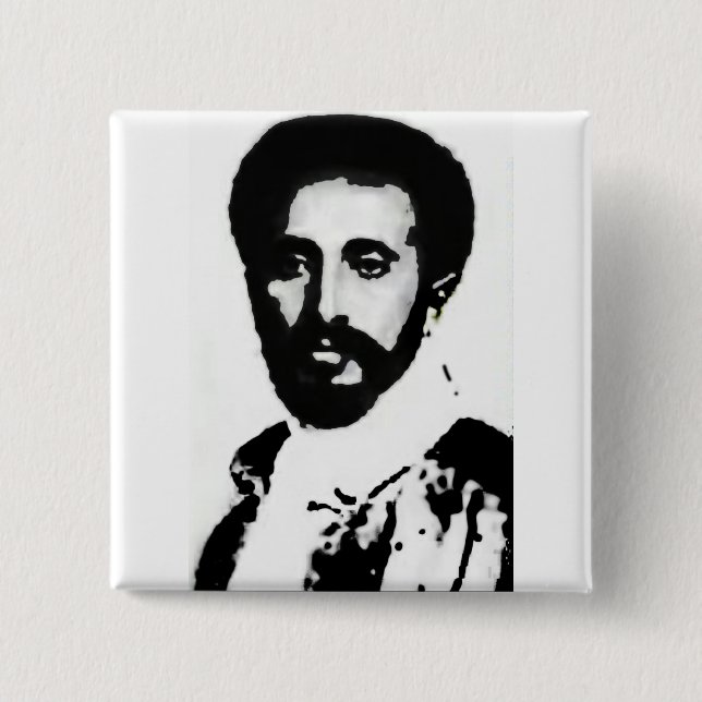 2" ER Haile Selassie I Abzeichen Button (Vorderseite)