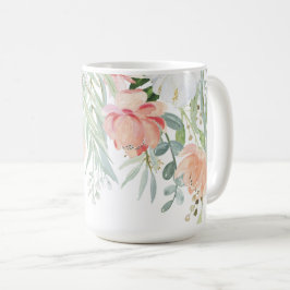 #2 erblassen das Blumen Pfirsich-weises Kaffeetasse