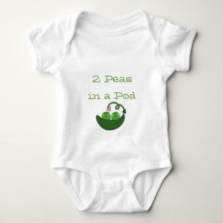 2 Erbsen in einer Hülse Baby Strampler