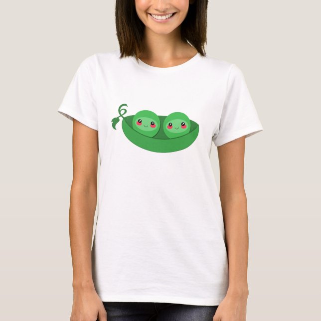 2 ERBSEN in einer HÜLSE - T - Shirt (Vorderseite)