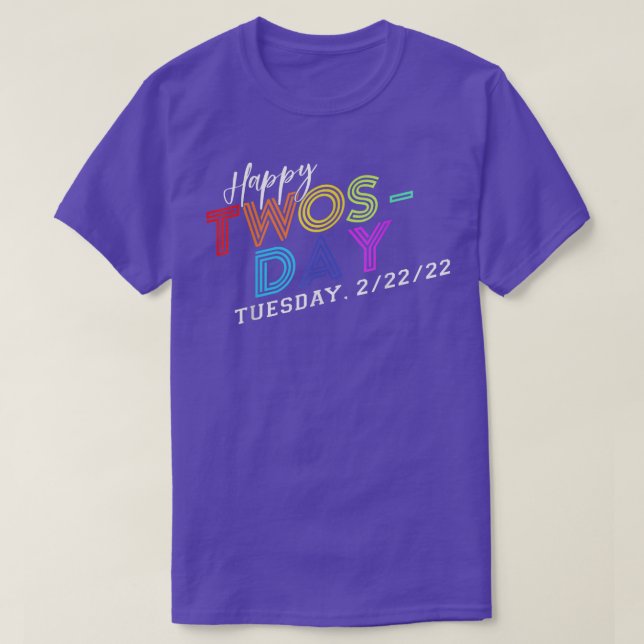 2. Februar 2022 2222 Happy 2022  T-Shirt (Design vorne)