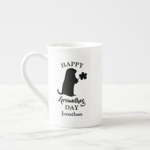 2. Februar   Happy Groundhog Day Personalisiert Na Prozellantasse