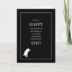 2. Februar humorvolles Groundhog Day Karte