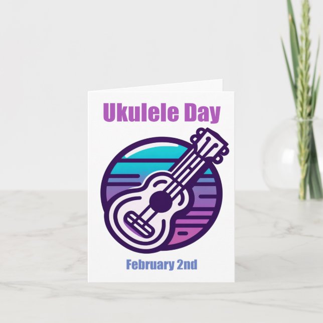 2. Februar - Ukulele Day Karte (Vorderseite)