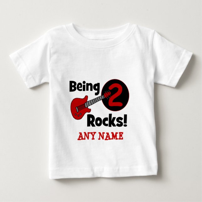 2 Felsen sein! mit Gitarre Baby T-shirt (Vorderseite)