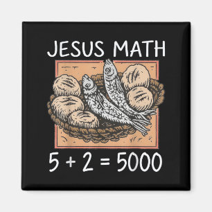 2 Fische 5 Brote Jesus speist die 5000 Christen Magnet