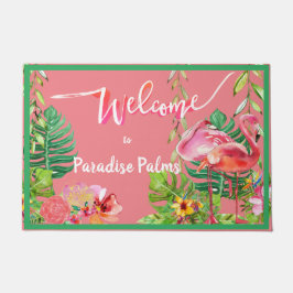 2 Flamingo Paradise Beach House Doormat Fußmatte
