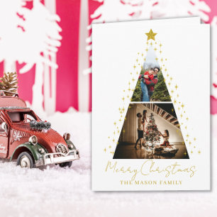 2 Foto Baumförmige Weihnachtskarte Karte
