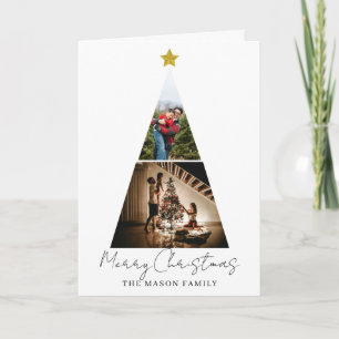 2 Foto Baumförmige Weihnachtskarte Karte