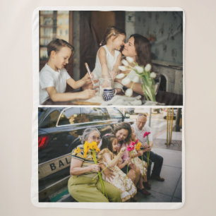 2 Foto Benutzerdefinierte Collage Personalisiert Sherpadecke