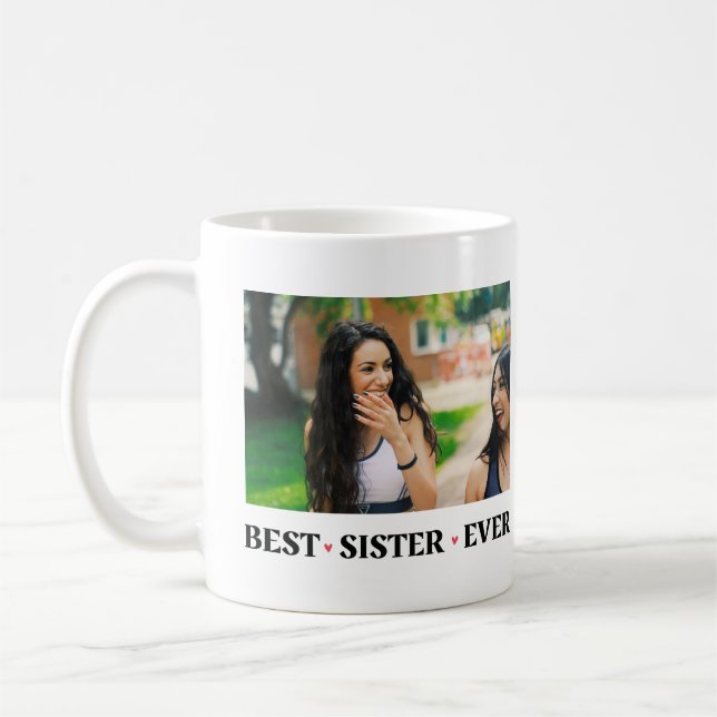2 Foto Beste Schwester je Kaffeetasse (Links)