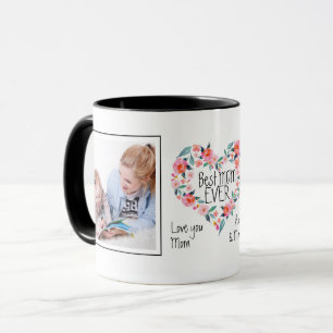 2 Foto-bestes Mama-überhaupt Rosa-BlumenherzWreat Tasse