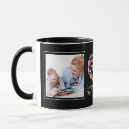 2 Foto-bestes Mama-überhaupt Rosa-BlumenherzWreath Tasse