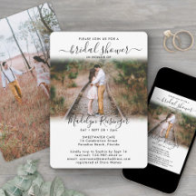2 Foto Brautparty Chic Moderne Elegante Schrift