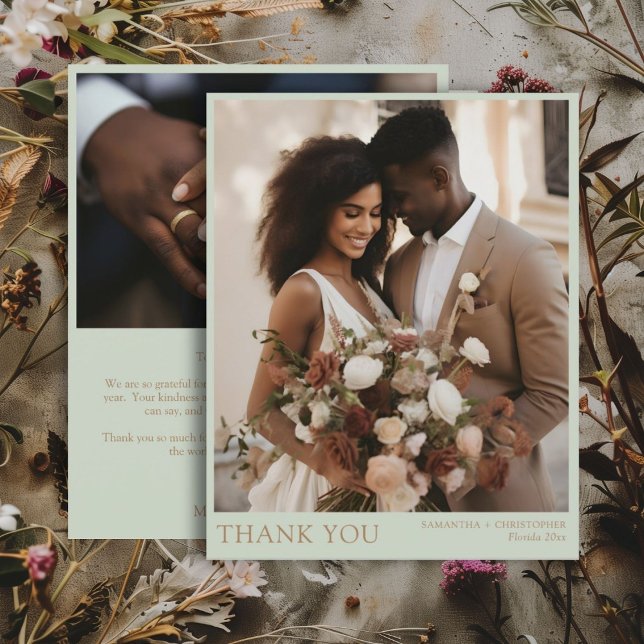 2 Foto Budget Green & Gold Hochzeit Vielen Dank (Von Creator hochgeladen)