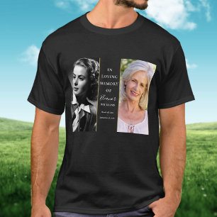 2 Foto dann und jetzt Gedenkfeier des Lebens T-Shirt