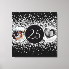 2 Foto Dann und jetzt Hochzeitstag Leinwanddruck