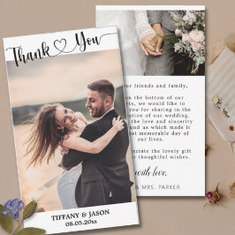 2 Foto Einfache Elegante Hochzeit Hand gebrochenes Mitteilungskarte