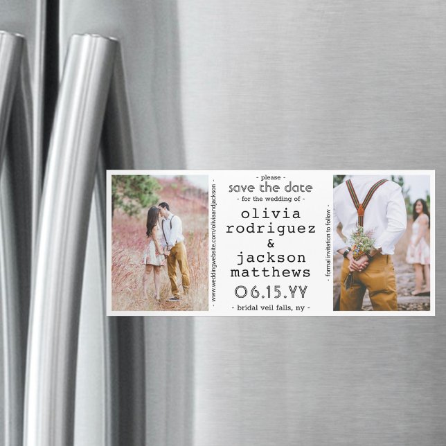 2 Foto Einzigartige moderne Hochzeit retten das Da Magneteinladung (Von Creator hochgeladen)