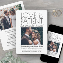 2 Foto Empfang Nur Liebe ist Geduld Hochzeit
