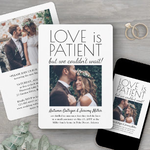 2 Foto-Empfang Nur Liebe ist geduldig Hochzeit Einladung