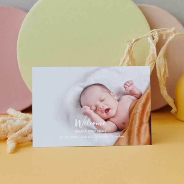 2 Foto Geburtsankündigungskarte | Neues Baby Ankündigung (Von Creator hochgeladen)