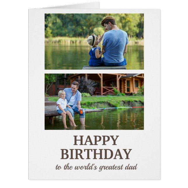 2 Foto Happy Birthday World ist der größte Vater (Vorderseite)