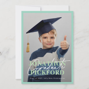 2 Foto JEDE FARBKINDERGARTEN-Graduierungspartei Einladung