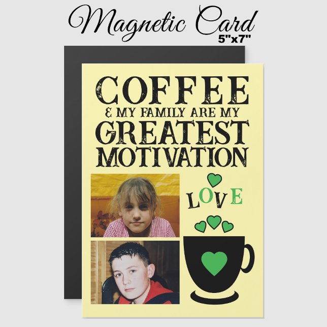 2 Foto Kaffee und Familienkarte Magneteinladung (Von Creator hochgeladen)