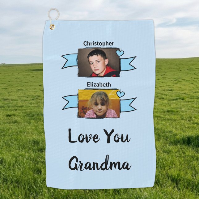 2 Foto Liebe dich Oma blau Golfhandtuch (Von Creator hochgeladen)