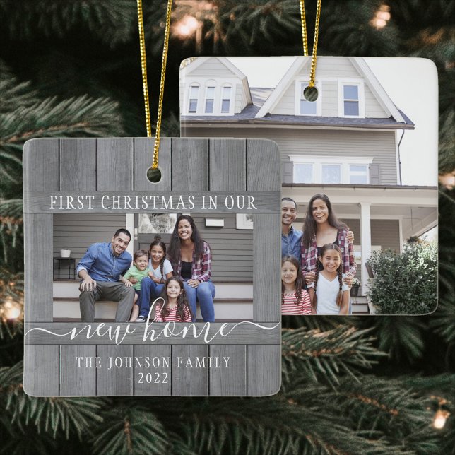2 Foto Neue Zuhause Erste Imitate Weihnachten Grau Keramikornament (Von Creator hochgeladen)