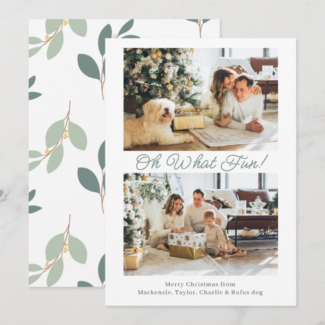 2 Foto Oh, was Spaß Weihnachten (Vorne/Hinten)