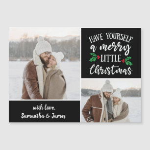 2 Foto Personalisiert Frohe Weihnachten Magnetkart Magnetkarte