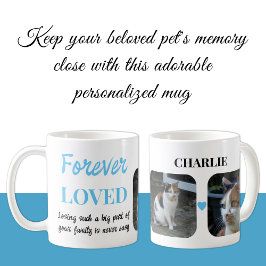 2 Foto Pet Loss Keepake Pet Memorial Blau Kaffeetasse
