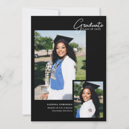 2 Foto Script Typografy Abschluss Ankündigung