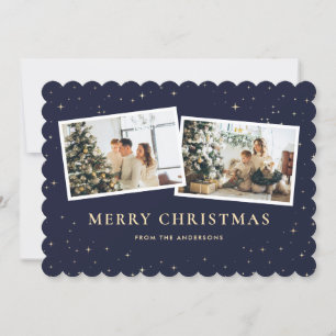 2 Foto Starry Blue Frohe Weihnachten