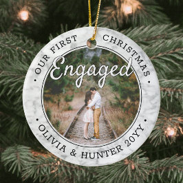 2 Foto Unsere ersten Verlobten Imitate Weihnachten Keramik Ornament